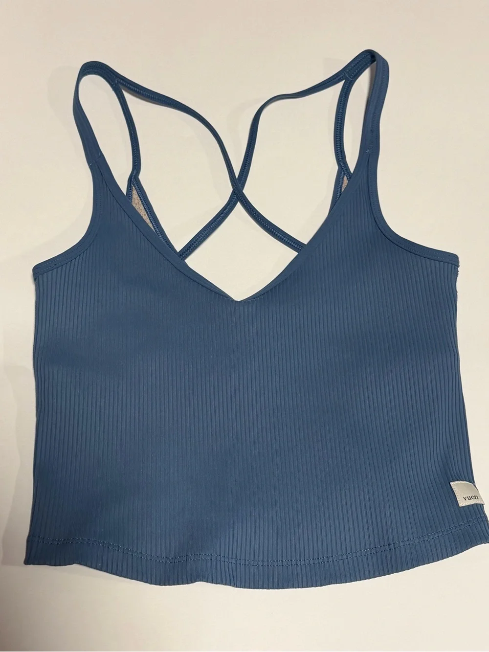 Vuori Ribbed Tank in Dusty Blue - Picture 2 of 3